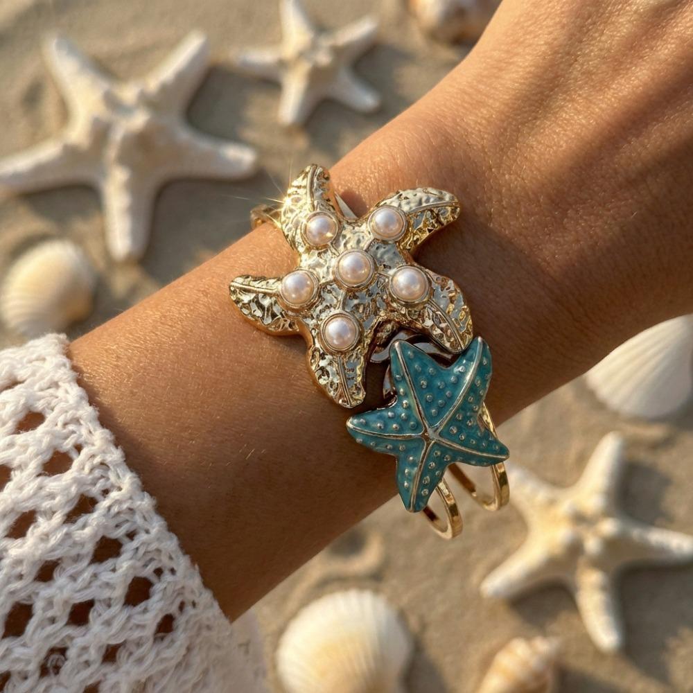 Boho Shell Starfish Cuff Enamel Bohemian Beach Jewelry Retro Metal Bracelet Jewelry Gifts Style 6
Boho Shell Starfish Cuff Enamel Bohemian Beach Jewelry Retro Metal Bracelet Jewelry Gifts Style 6