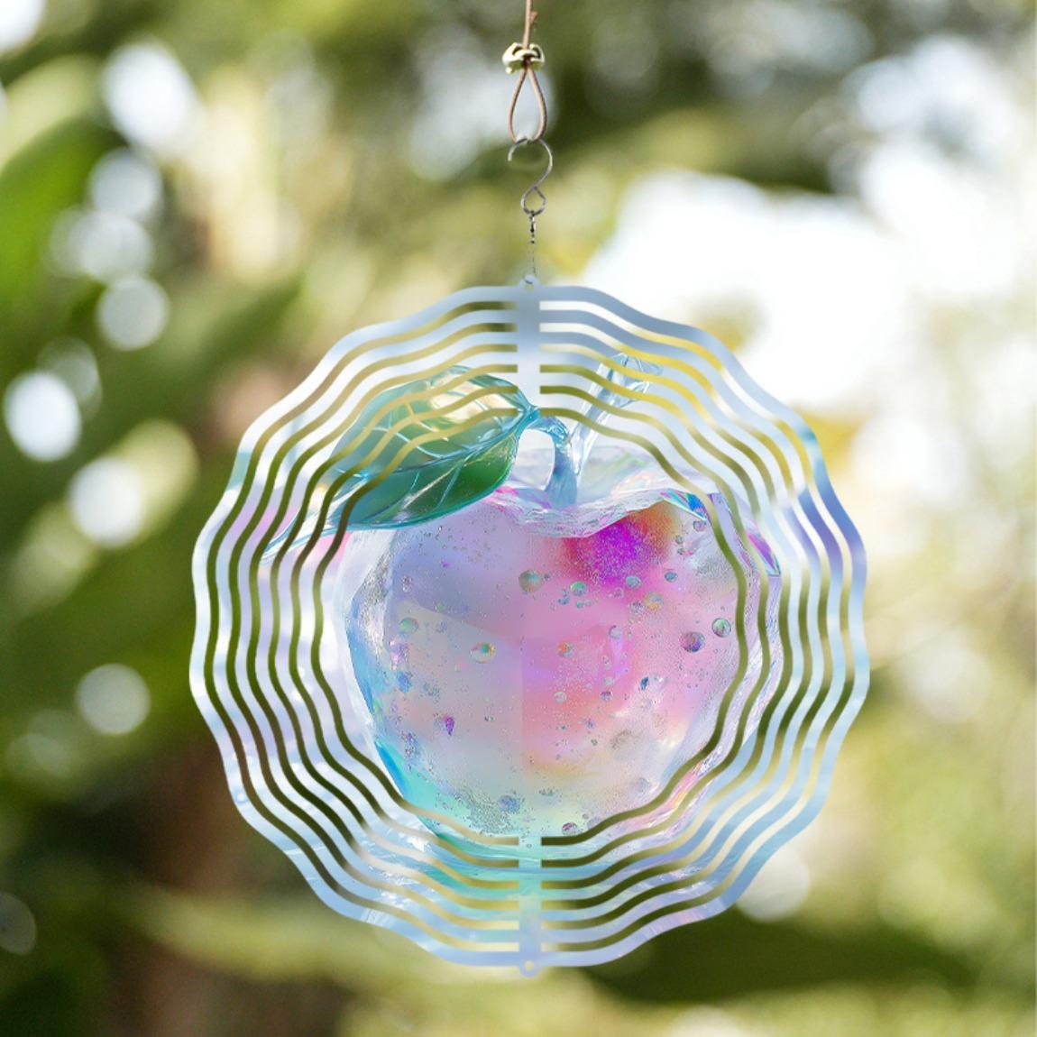 3D Rotating Crystal Apple Wind Chime - Colorful Hanging Ornament for Garden, Window & Patio Decor 01A
3D Rotating Crystal Apple Wind Chime - Colorful Hanging Ornament for Garden, Window & Patio Decor 01A