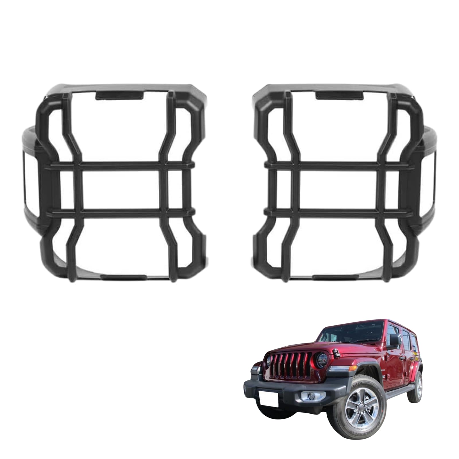 JEEP Wrangler JL Accessories Tail Lamp Tail Light Guards of Covers, (Set 1)
JEEP Wrangler JL Accessories Tail Lamp Tail Light Guards of Covers, (Set 1)