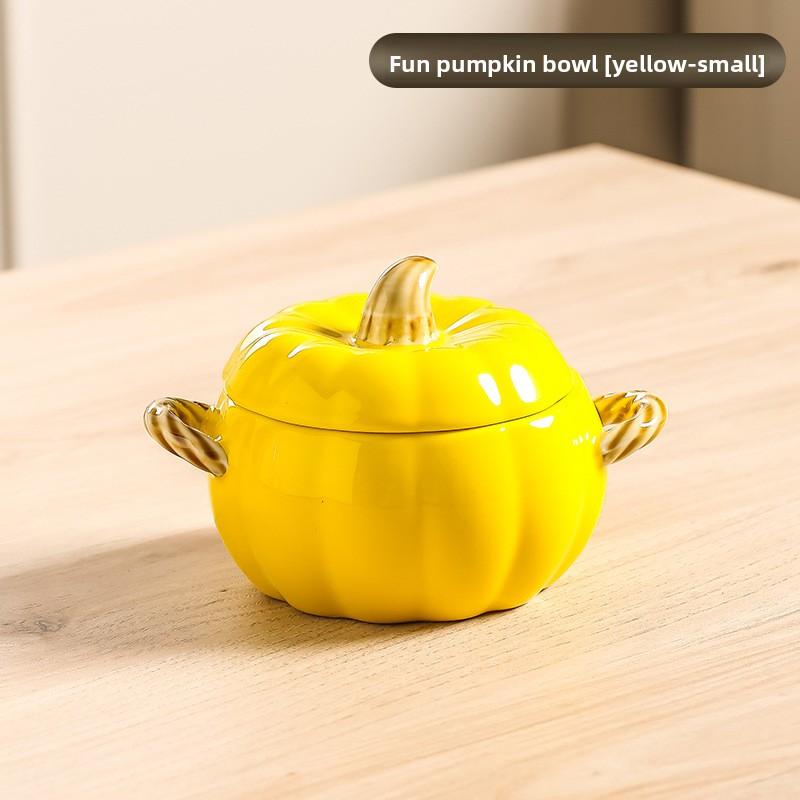 Ceramic Pumpkin Covered Soup Bowl with Handles Large Creative Heatproof Noodle Serving Dish
Ceramic Pumpkin Covered Soup Bowl with Handles Large Creative Heatproof Noodle Serving Dish