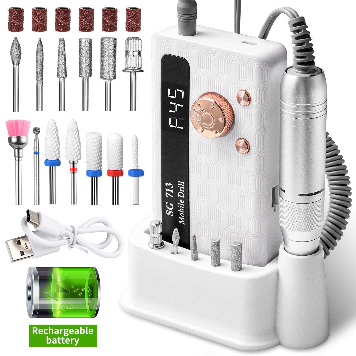SG713 Rechargeable Nail Drill: Manicure, Polish, Shape & Remove Dead Skin білий
SG713 Rechargeable Nail Drill: Manicure, Polish, Shape & Remove Dead Skin білий