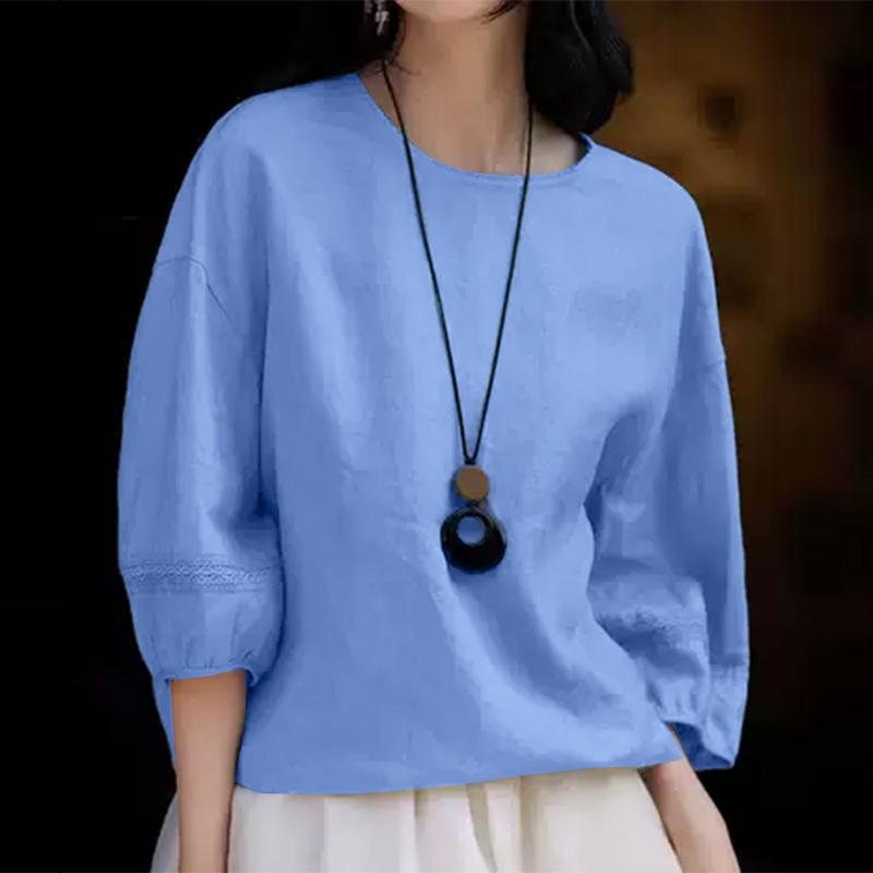 ZANZEA Women Casual Round Neck 3/4 Sleeve Loose Solid Blouse M синий
ZANZEA Women Casual Round Neck 3/4 Sleeve Loose Solid Blouse M синий