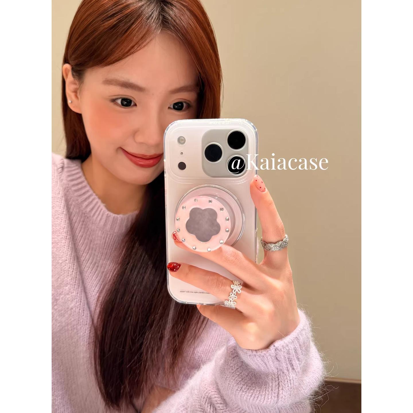 Korean Style Pink Flower Rhinestone Mirror Bowknot Phone Case for iPhone 6 Pro/7 Pro Max. iPhone 14 Pro
Korean Style Pink Flower Rhinestone Mirror Bowknot Phone Case for iPhone 6 Pro/7 Pro Max. iPhone 14 Pro
