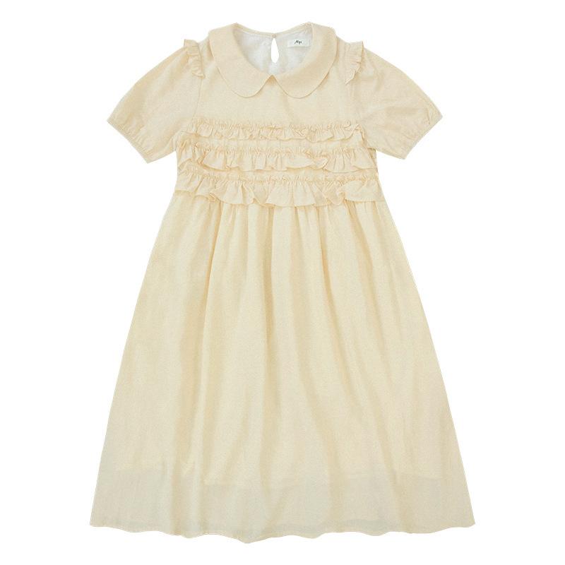 Платье женское в японском стиле, готическое платье, темная юбка для девочек в стиле Лолиты, женское платье, милое платье с лацканами L бежевый