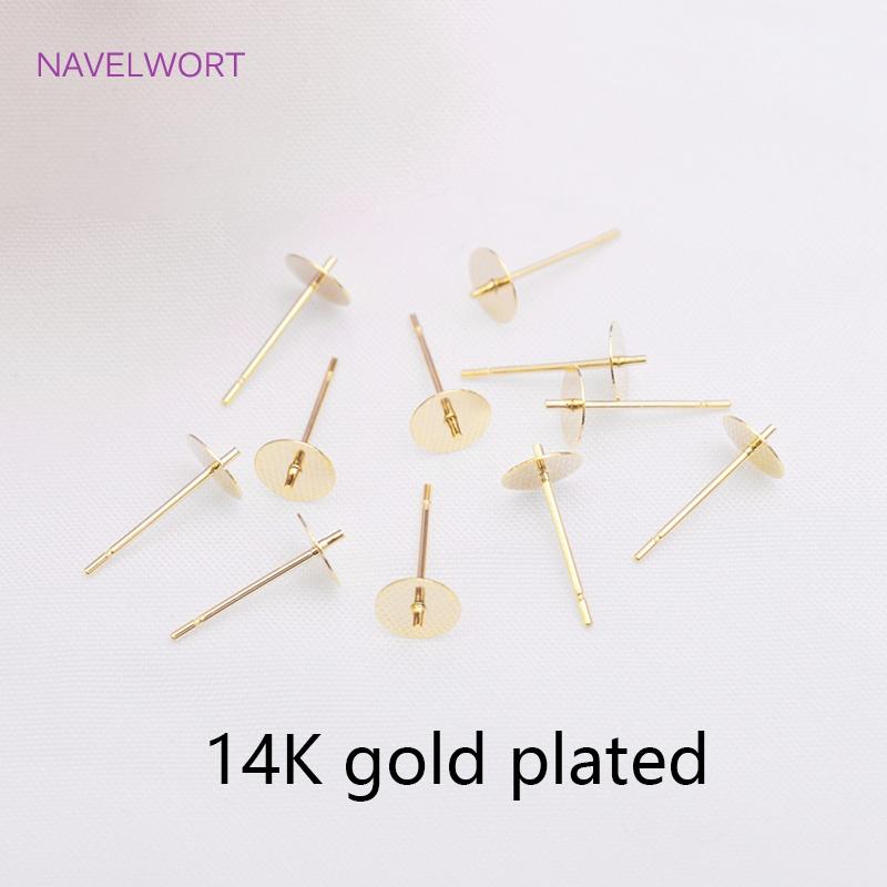 14K Gold Plated Brass Blank Stud Earring Base Fit Cabochon Cameo Settings Post Earring Fittings DIY Jewelry Making Accessories 10 pieces
14K Gold Plated Brass Blank Stud Earring Base Fit Cabochon Cameo Settings Post Earring Fittings DIY Jewelry Making Accessories 10 pieces