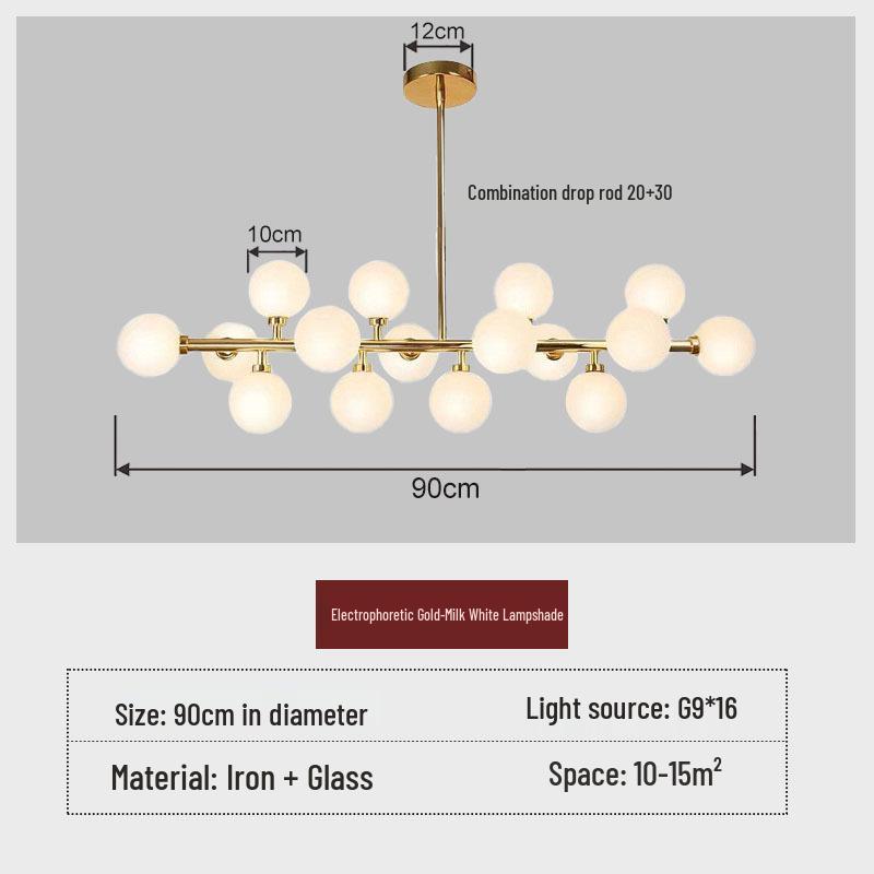 Скандинавская люстра-шар из матового стекла - Постмодернистская минималистичная люстра для гостиной Магические бобы LED Warm Light
Скандинавская люстра-шар из матового стекла - Постмодернистская минималистичная люстра для гостиной Магические бобы LED Warm Light
