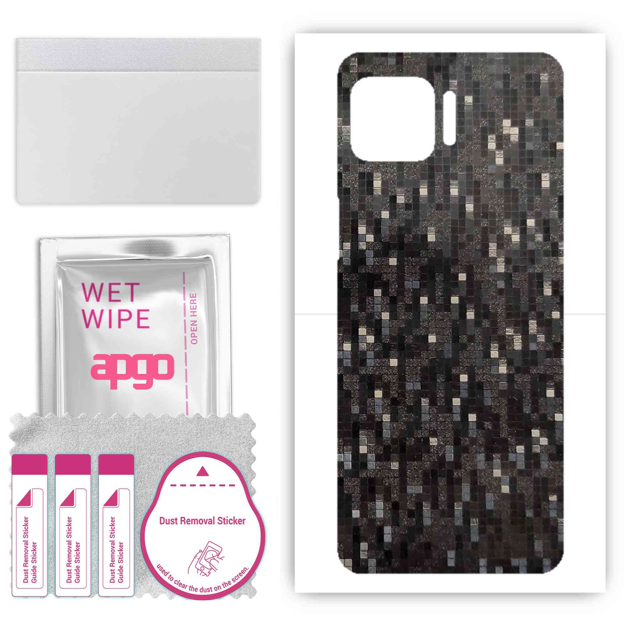 Apgo Protective Skin Sticker for the back compatible with Motorola Moto G 5G Plus, Wrap Film, Foil, Vinyl - Pattern Carbon Black Pixel
Apgo Protective Skin Sticker for the back compatible with Motorola Moto G 5G Plus, Wrap Film, Foil, Vinyl - Pattern Carbon Black Pixel