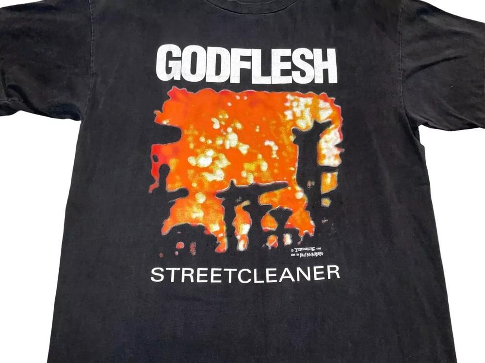 1990 Godflesh Streetcleaner Short Sleeve Black All Size Shirt M
1990 Godflesh Streetcleaner Short Sleeve Black All Size Shirt M