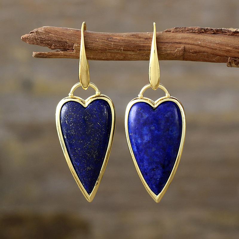 Simple and high-quality natural stone heart crystal tiger eye pendant earrings earrings popular jewelry ляпіс-лазур кольору
Simple and high-quality natural stone heart crystal tiger eye pendant earrings earrings popular jewelry ляпіс-лазур кольору