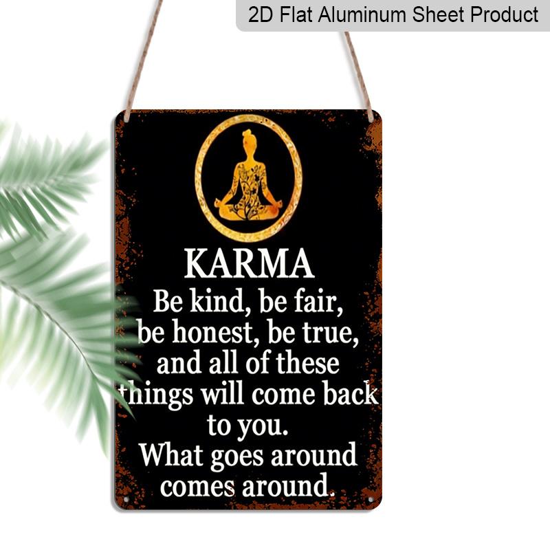 2D Flat 1pc Vintage Metal KARMA Wall Decor - Buddhist/Tibetan Meditation Symbol - Rustic Black & Golden Buddhist Art Plaque - Lightweight Aluminum 20*30cm
2D Flat 1pc Vintage Metal KARMA Wall Decor - Buddhist/Tibetan Meditation Symbol - Rustic Black & Golden Buddhist Art Plaque - Lightweight Aluminum 20*30cm