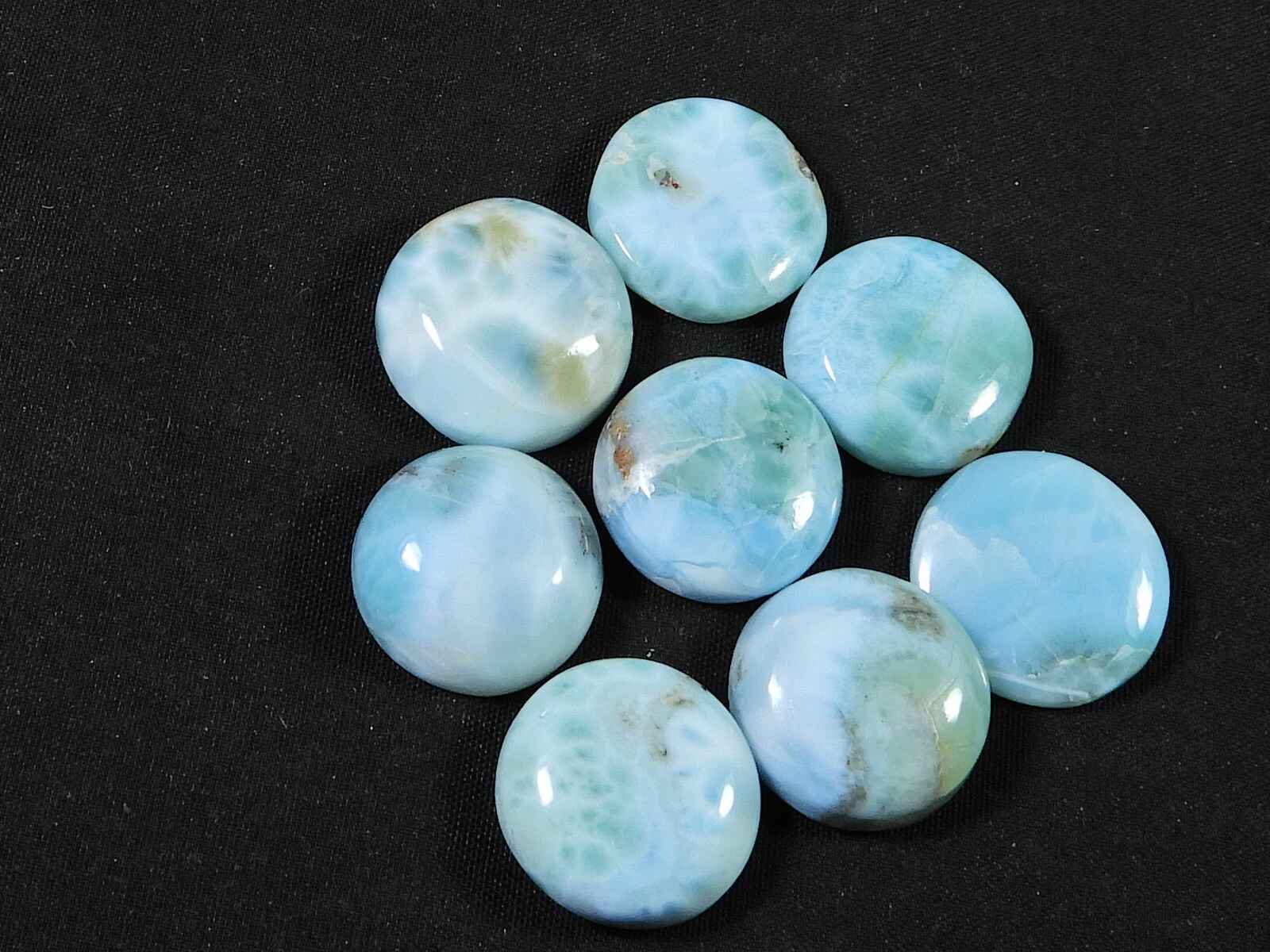 15X15MM Natural Blue Larimar Pear Cabochon Loose Gemstone 08Pcs Lot 92Cts. RQ-1722
15X15MM Natural Blue Larimar Pear Cabochon Loose Gemstone 08Pcs Lot 92Cts. RQ-1722