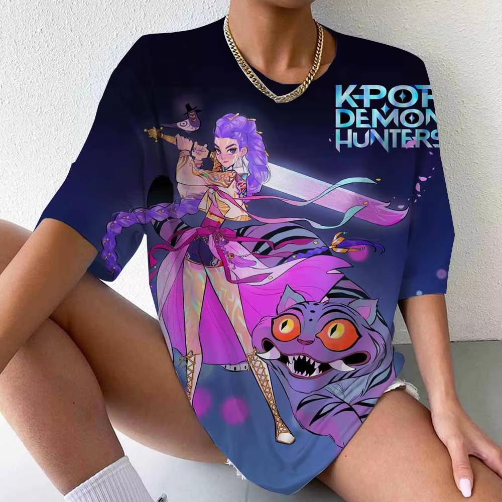 Women s T-shirts Women s KPop Demon Hunters Printed Oversized Casual Daily 3D Tiger Print T-Shirt XXXL
Women s T-shirts Women s KPop Demon Hunters Printed Oversized Casual Daily 3D Tiger Print T-Shirt XXXL