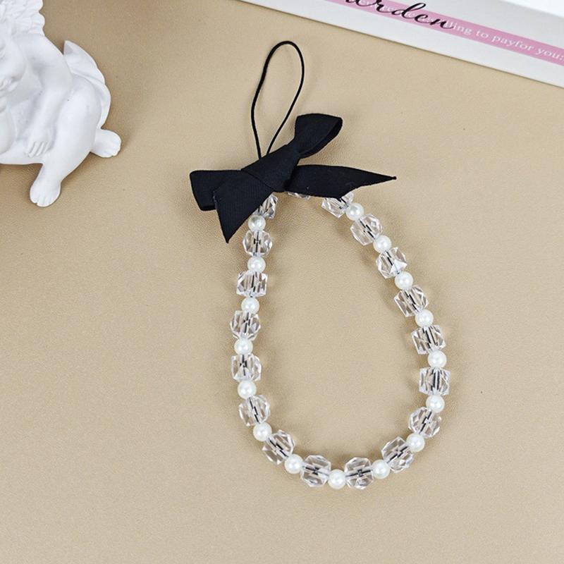 Korean Cute Bow Mobile Phone Chain Luxurious Hand -Handed Bead Wrist Rope Portable Cellphone Strap Hanging Cord Jewelry
Korean Cute Bow Mobile Phone Chain Luxurious Hand -Handed Bead Wrist Rope Portable Cellphone Strap Hanging Cord Jewelry