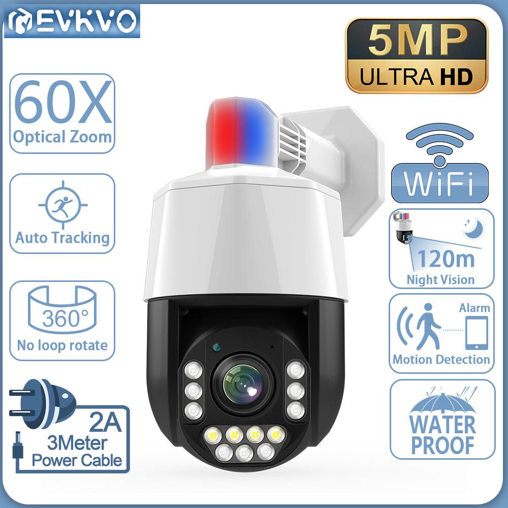 EVKVO 5-мегапиксельная беспроводная IP-камера наблюдения Wi-Fi, наружная водонепроницаемая 60-кратный оптический зум, поворот на 360 °, круиз, 120-метровое ночное видение, видеонаблюдение с обнаружением движения
EVKVO 5-мегапиксельная беспроводная IP-камера наблюдения Wi-Fi, наружная водонепроницаемая 60-кратный оптический зум, поворот на 360 °, круиз, 120-метровое ночное видение, видеонаблюдение с обнаружением движения
