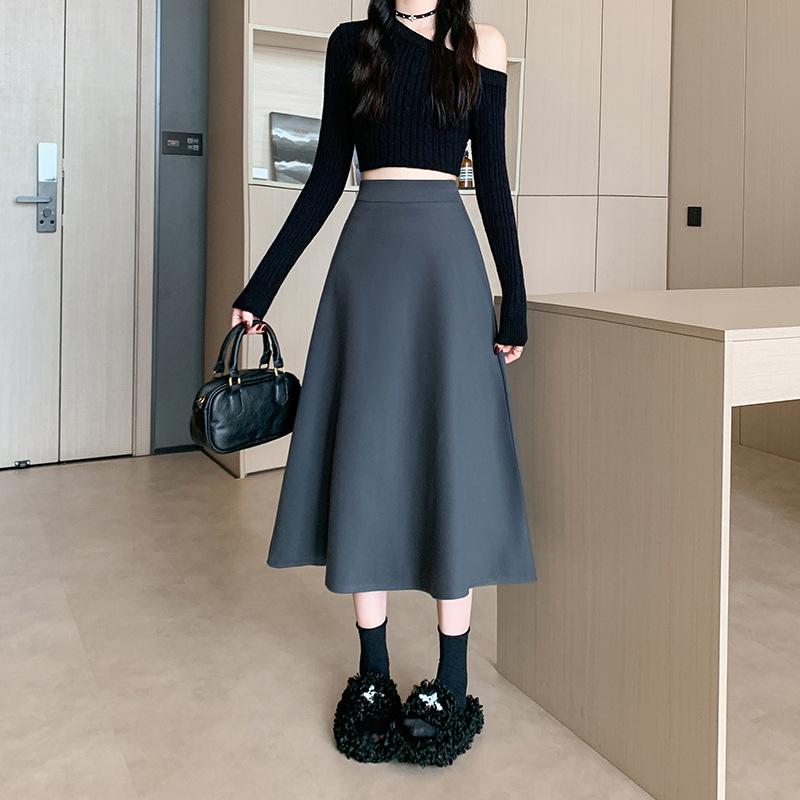 Plus Size Korean Style High Waist Woolen A-Line Umbrella Skirt for Autumn Winter M серый
Plus Size Korean Style High Waist Woolen A-Line Umbrella Skirt for Autumn Winter M серый