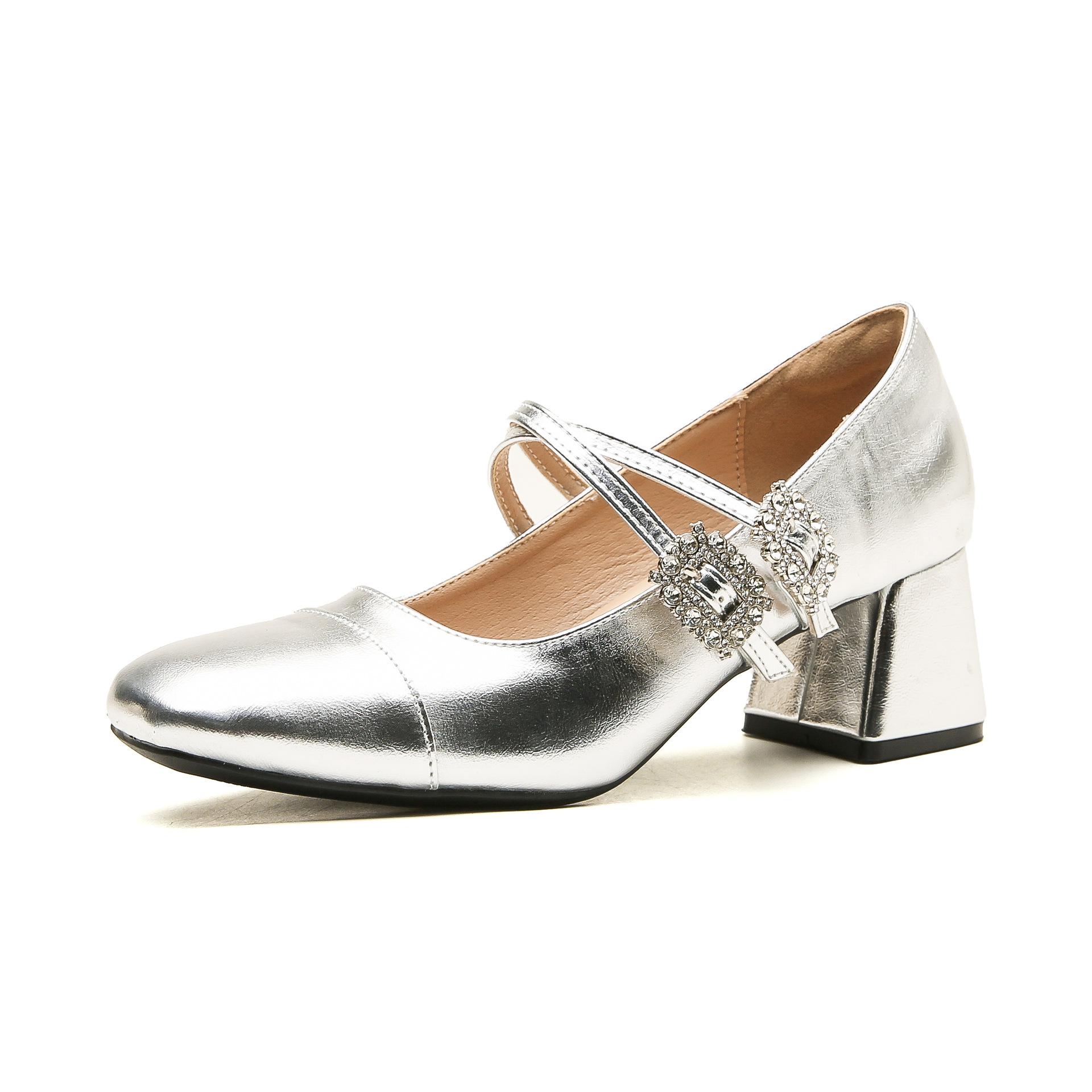 Leather flat for Huizhou women s shoes Su Yinyin same high heels black work wear Mary Jane shoes high heels 40 срібний
Leather flat for Huizhou women s shoes Su Yinyin same high heels black work wear Mary Jane shoes high heels 40 срібний