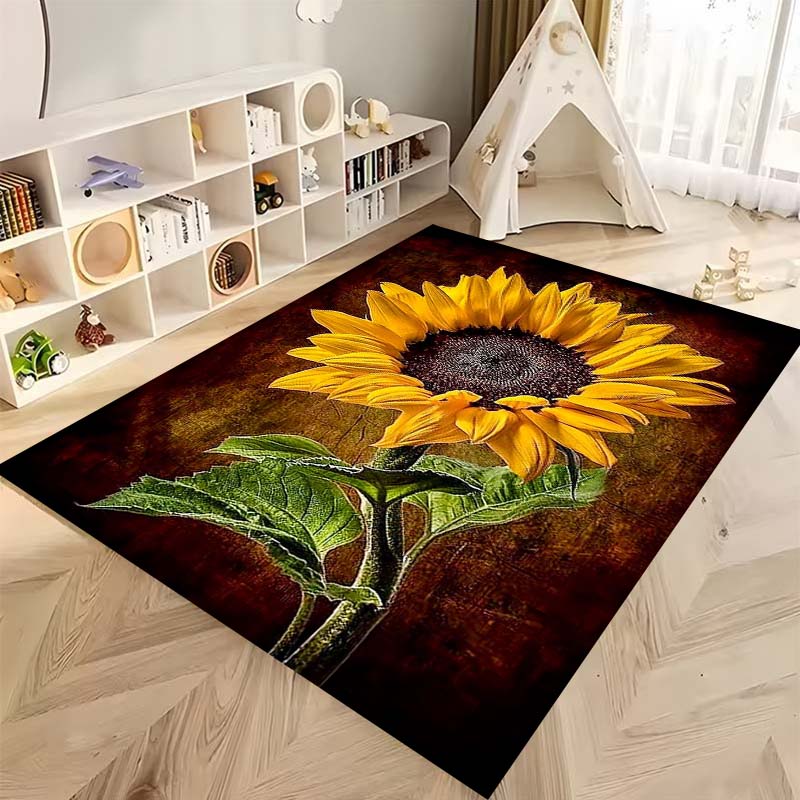 3D sunflower pattern non-slip rug, soft flannel, washable, non-slip backing, suitable for living room, bedroom, bathroom, kitche 60x90cm
3D sunflower pattern non-slip rug, soft flannel, washable, non-slip backing, suitable for living room, bedroom, bathroom, kitche 60x90cm