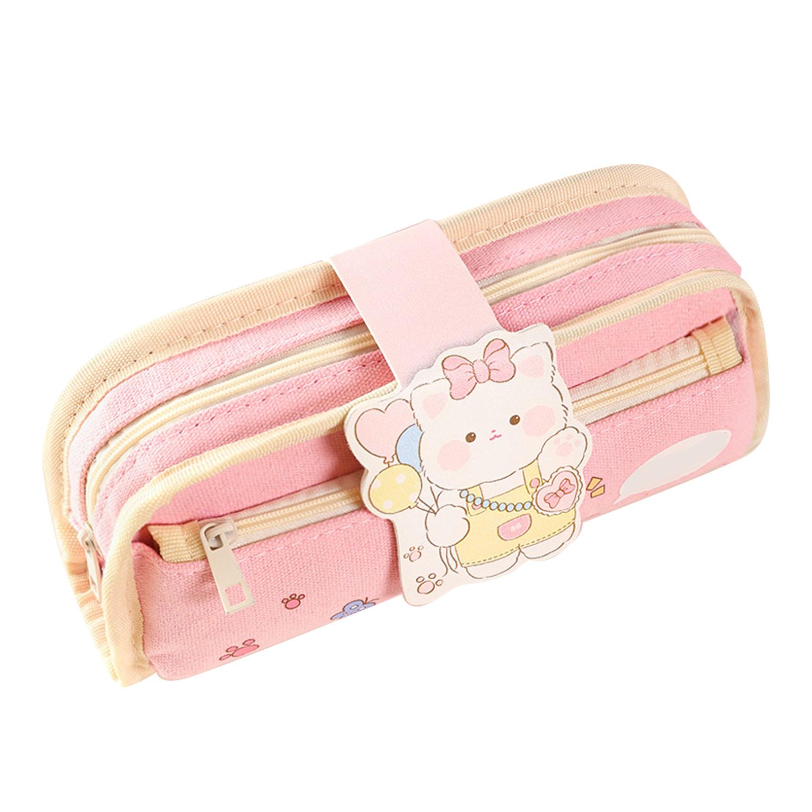 Cute Pencil Bag Double Layer Large Capacity Canvas Stationery Pen Case for Students Pink рожевий
Cute Pencil Bag Double Layer Large Capacity Canvas Stationery Pen Case for Students Pink рожевий