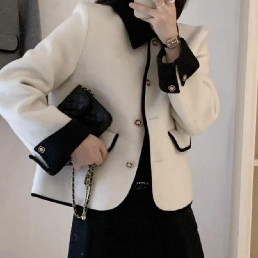 2025 Autumn/Winter Faux Wool Tweed Chic Double-Sided Short Coat for Petite Individuals - Korean Style Knit Jacket S
2025 Autumn/Winter Faux Wool Tweed Chic Double-Sided Short Coat for Petite Individuals - Korean Style Knit Jacket S