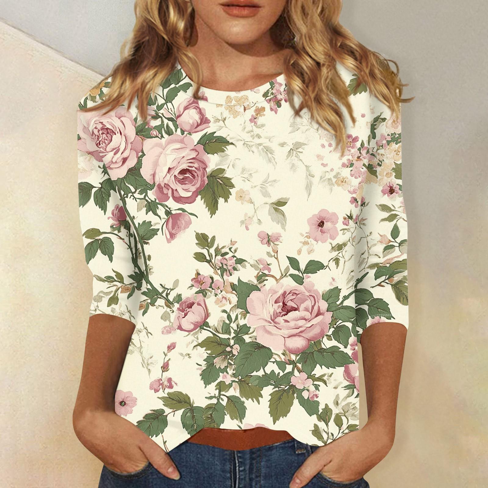 Женская мода повседневная три четверти рукав цветочный принт круглый вырез пуловер топ XXL хаки
Женская мода повседневная три четверти рукав цветочный принт круглый вырез пуловер топ XXL хаки