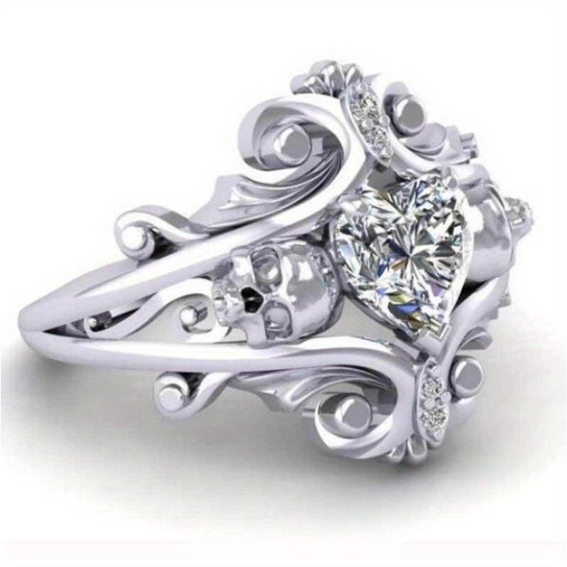 1 шт. Модное кольцо в виде черепа с синтетическим цирконием 10 серебряный
1 шт. Модное кольцо в виде черепа с синтетическим цирконием 10 серебряный