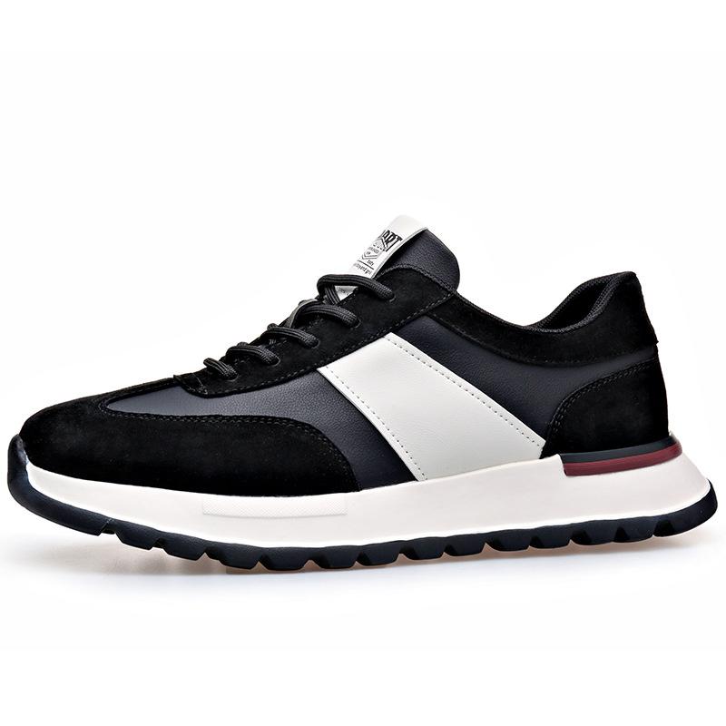 Fashion Men Cow Leather Casual Sport Shoes Street Cool Pointed Toe Sneakers Thick-soled Trainers 44 чорний
Fashion Men Cow Leather Casual Sport Shoes Street Cool Pointed Toe Sneakers Thick-soled Trainers 44 чорний
