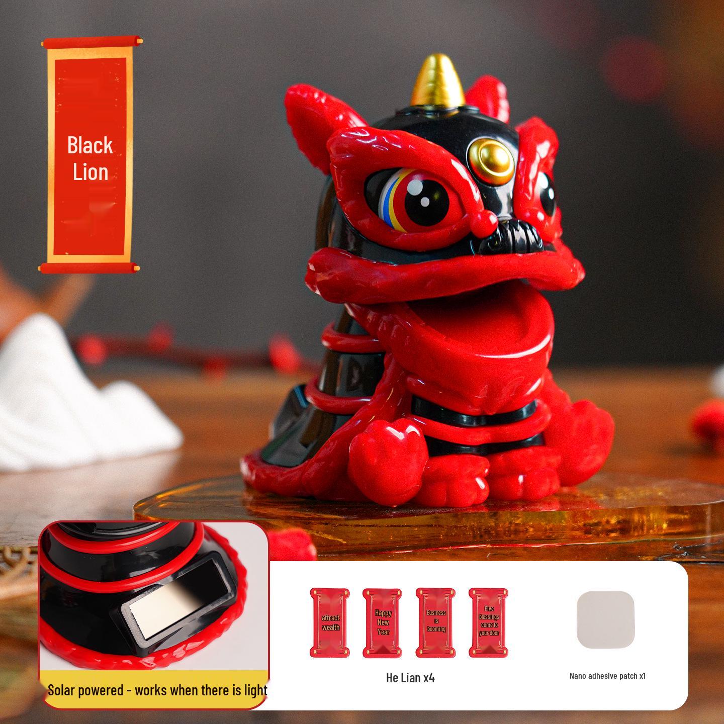 Solar-Powered Lion Dance Car Ornament - Chinese Style Decorative Festive Gift 9*9*12cm
Solar-Powered Lion Dance Car Ornament - Chinese Style Decorative Festive Gift 9*9*12cm