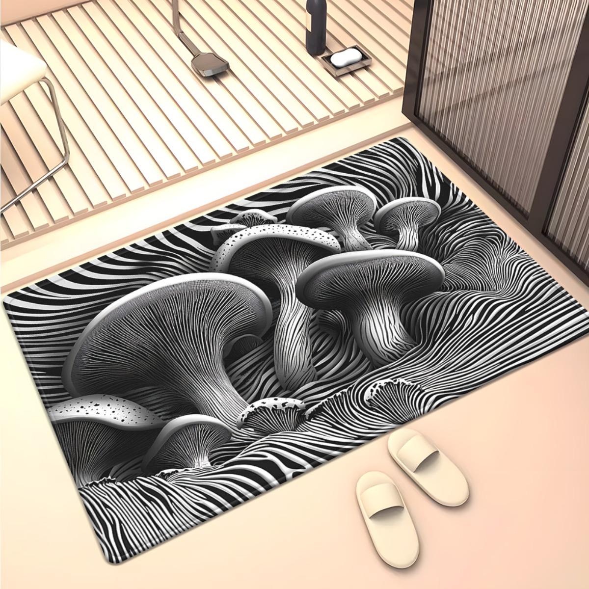 Black white mushroom optical illusion 3D rug abstract art carpet modern living room floor mat psychedelic home decor 60x90cm
Black white mushroom optical illusion 3D rug abstract art carpet modern living room floor mat psychedelic home decor 60x90cm