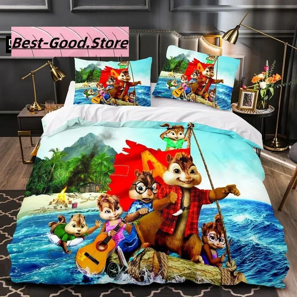 3D Cartoon C-Chipmunk A-Alvin Bedding Set Printed Bed Set With Pillowcase Bed Duvet Cover Single Double Queen Super King Size EU Single(135*200cm)3pcs
3D Cartoon C-Chipmunk A-Alvin Bedding Set Printed Bed Set With Pillowcase Bed Duvet Cover Single Double Queen Super King Size EU Single(135*200cm)3pcs