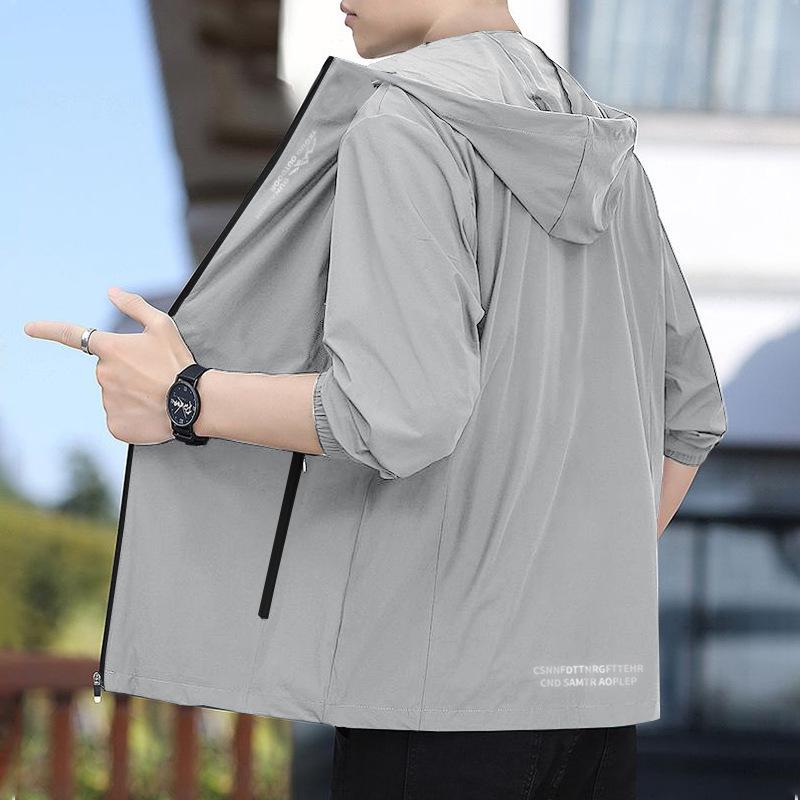 Чоловіча легка сонцезахисна куртка з капюшоном Ice Silk 2024 року – модна та універсальна на весну та осінь 4XL (170-190 jin) світло-сірий колір
Чоловіча легка сонцезахисна куртка з капюшоном Ice Silk 2024 року – модна та універсальна на весну та осінь 4XL (170-190 jin) світло-сірий колір