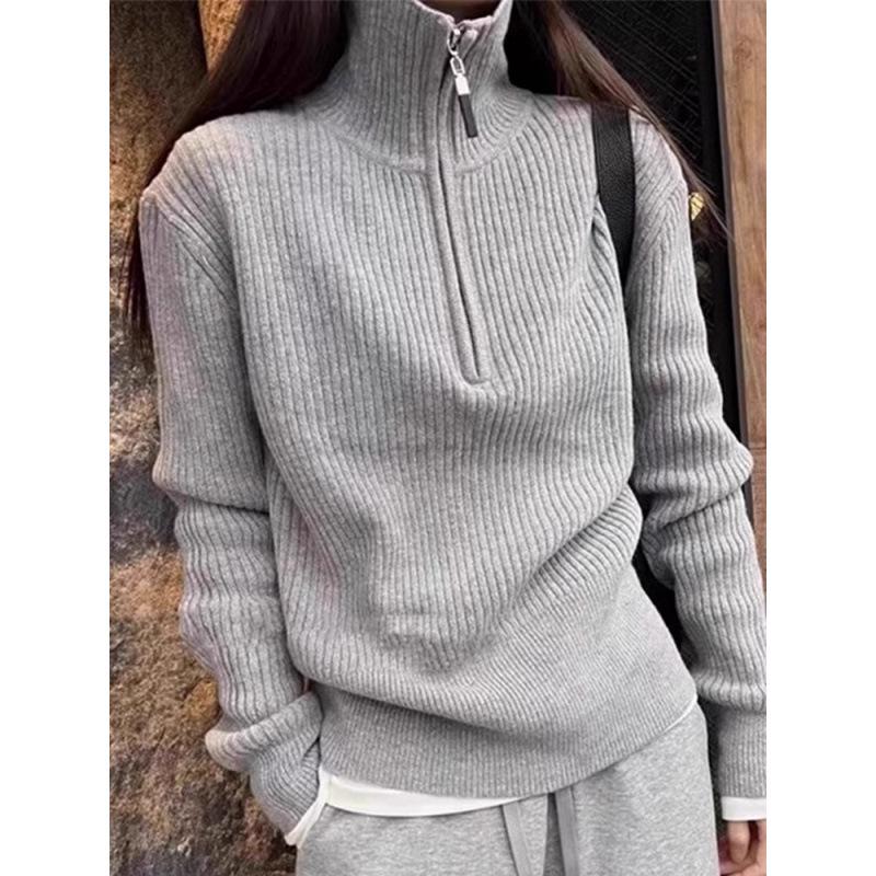 Women s Early Autumn Slimming Half-Zip Ribbed Knit Sweater L (recommended for 100-110 lbs)
Women s Early Autumn Slimming Half-Zip Ribbed Knit Sweater L (recommended for 100-110 lbs)