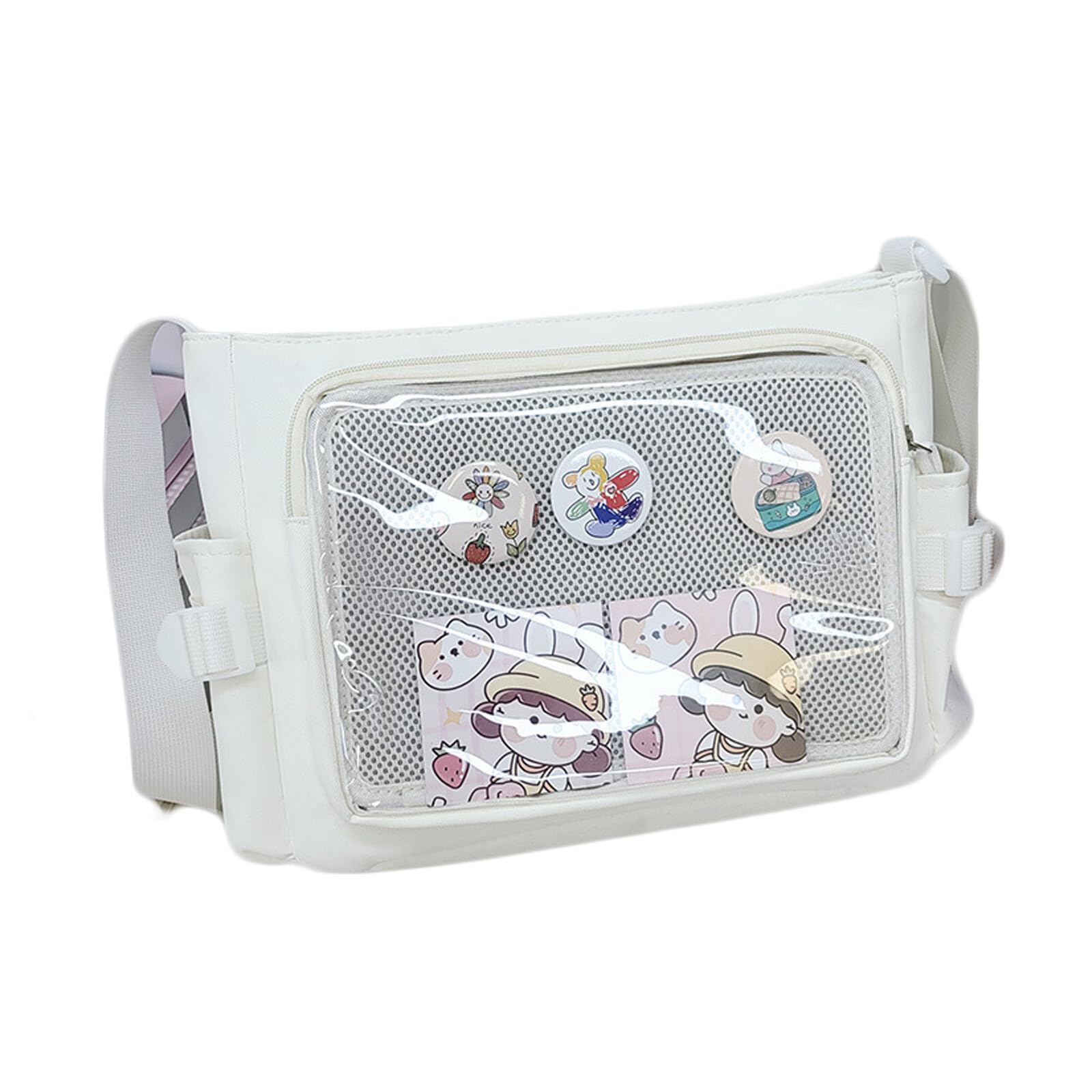 Niliv Ita Bag, Women s Shoulder Bag with Mesh Deco Sheet, Crossbody Bag, Transparent, Show-Off Bag, Perfect for Otaku Activities, A4 Size, Outings,
Niliv Ita Bag, Women s Shoulder Bag with Mesh Deco Sheet, Crossbody Bag, Transparent, Show-Off Bag, Perfect for Otaku Activities, A4 Size, Outings,