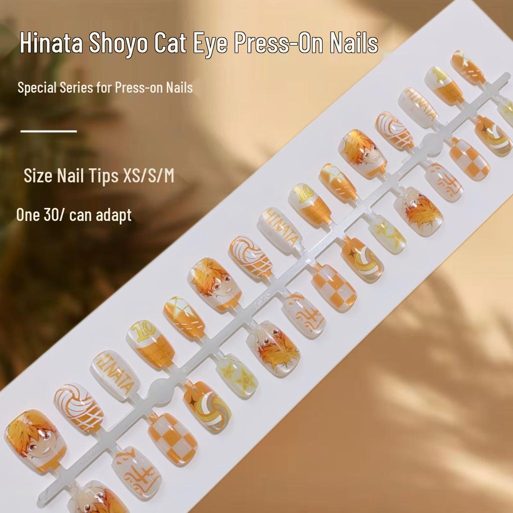 Hinata Shoyo Cat Eye Anime Volleyball Nail Art Stickers - Removable False Wearable Nails
Hinata Shoyo Cat Eye Anime Volleyball Nail Art Stickers - Removable False Wearable Nails