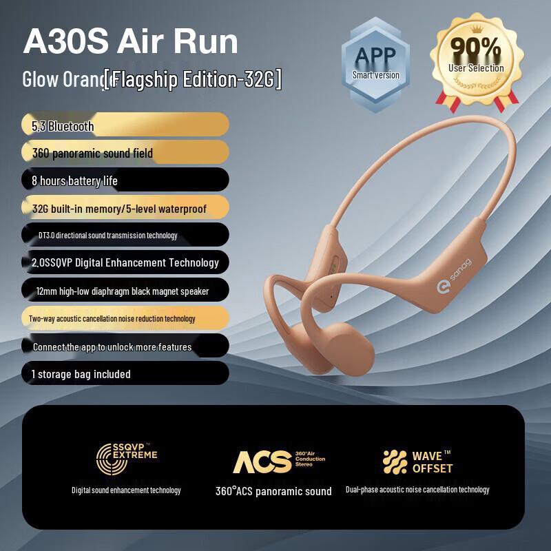SANAG A30S Open-Ear Bluetooth Sports Headphones
SANAG A30S Open-Ear Bluetooth Sports Headphones