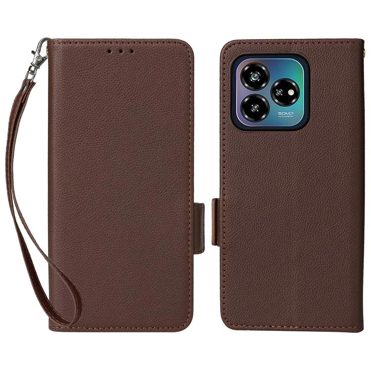For ZTE Axon 60 Lite / Blade V60 Vita Case with Hand Strap Litchi Texture Leather Phone Cover - Brown
For ZTE Axon 60 Lite / Blade V60 Vita Case with Hand Strap Litchi Texture Leather Phone Cover - Brown