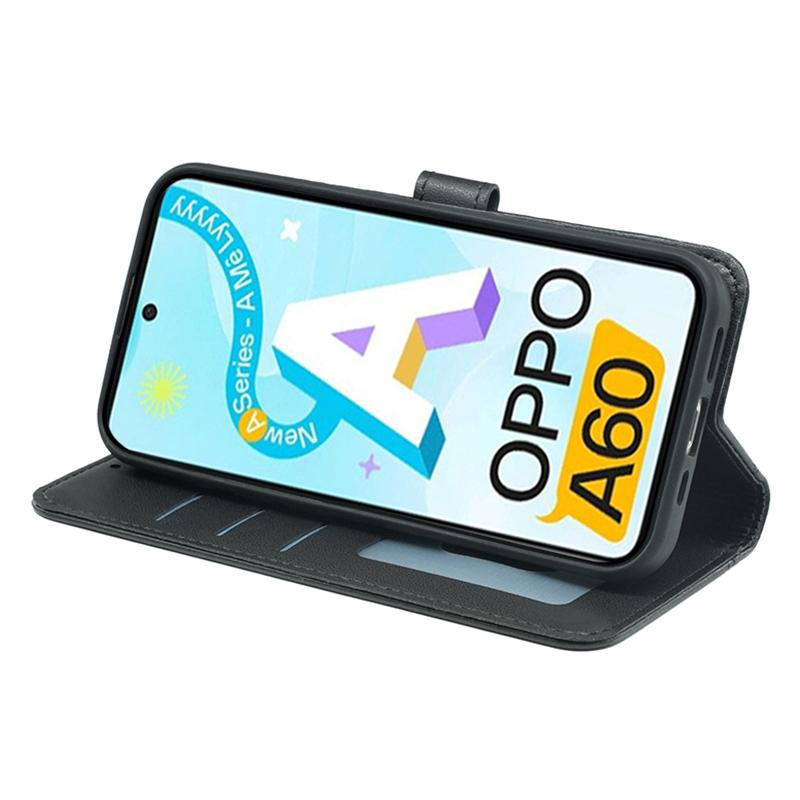 HX02 For Oppo A60 4G Case Magnetic Closure Leather Wallet Phone Cover with Strap Black
HX02 For Oppo A60 4G Case Magnetic Closure Leather Wallet Phone Cover with Strap Black