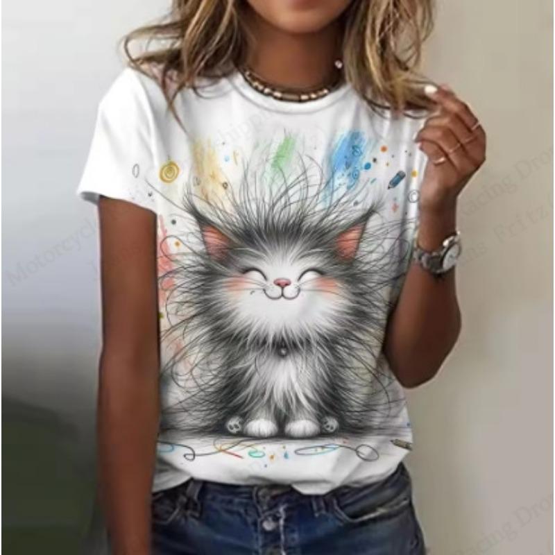 Забавная женская футболка с изображением животных, 3D-принт милой кошки, утки, женская модная графическая футболка с коротким рукавом и круглым вырезом, белые топы, футболка Kawaii 8XL
Забавная женская футболка с изображением животных, 3D-принт милой кошки, утки, женская модная графическая футболка с коротким рукавом и круглым вырезом, белые топы, футболка Kawaii 8XL