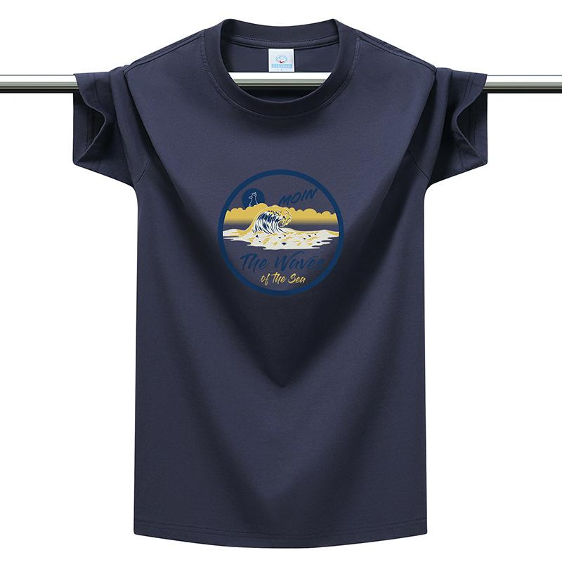 Men s 220g Heavy Cotton T-shirt Summer Sea Wave Graphic Print Loose Soft Breathable Casual Top Tee M-6XL 6XL темно-синього кольору
Men s 220g Heavy Cotton T-shirt Summer Sea Wave Graphic Print Loose Soft Breathable Casual Top Tee M-6XL 6XL темно-синього кольору