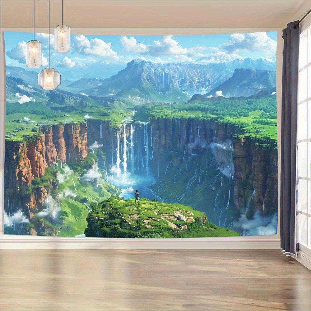 Cliff waterfall scenery Digital printing polyester wall tapestry suitable for use in living rooms bedrooms offices bars party 74x94cm(29x37in)
Cliff waterfall scenery Digital printing polyester wall tapestry suitable for use in living rooms bedrooms offices bars party 74x94cm(29x37in)