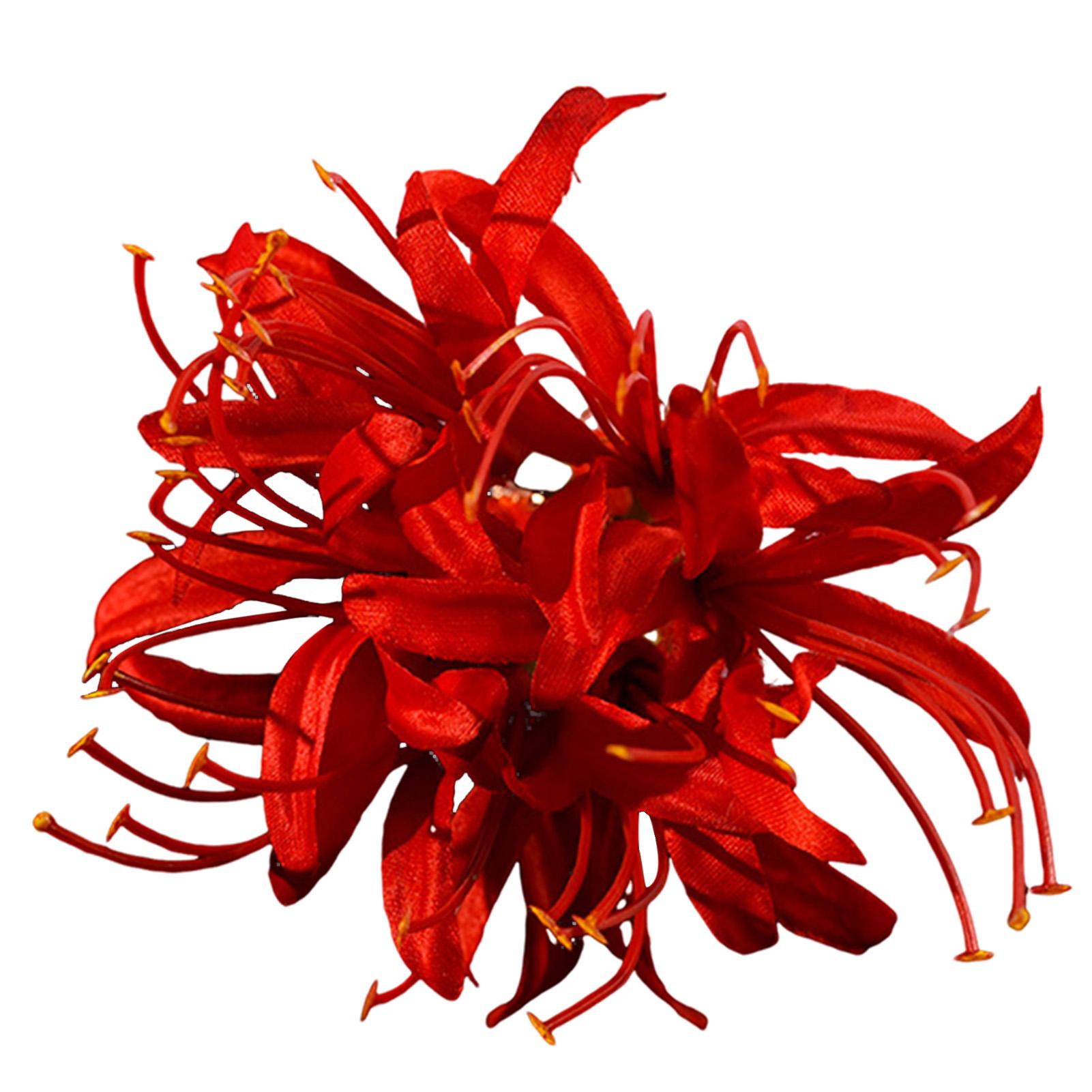 Chinese Style Women Flower Hairpin Fine Workmanship Red Lily Tassel Hairpin for Birthday Stage Party Show
Chinese Style Women Flower Hairpin Fine Workmanship Red Lily Tassel Hairpin for Birthday Stage Party Show