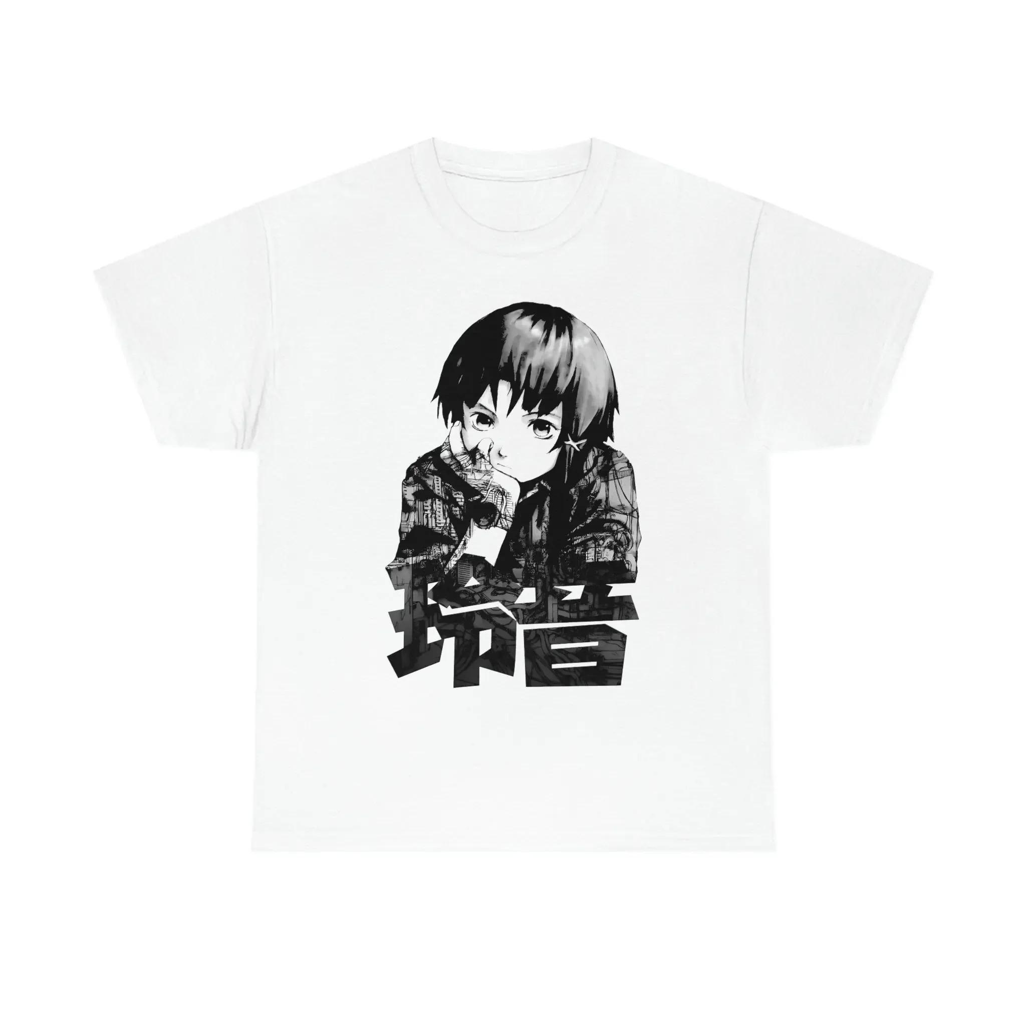 Serial Experiments Lain Lain Iwakura Glitch City Overlay Anime Graphic T-Shirt Dark Cyber Oversized Black Unisex Streetwear T-shirt XXXL
Serial Experiments Lain Lain Iwakura Glitch City Overlay Anime Graphic T-Shirt Dark Cyber Oversized Black Unisex Streetwear T-shirt XXXL