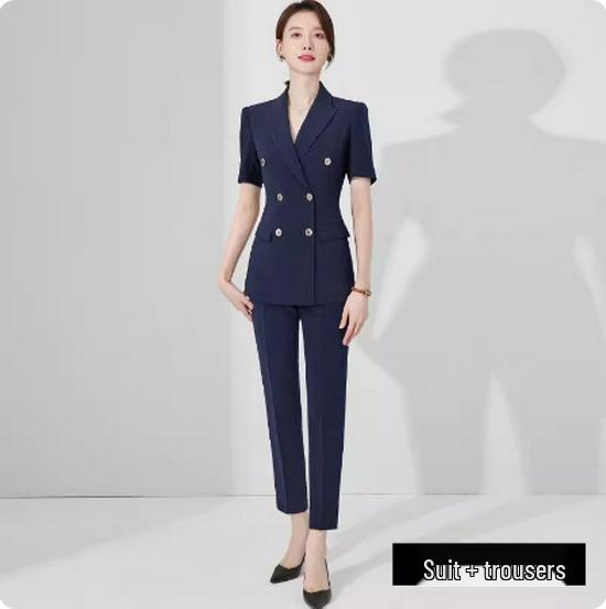 Женский профессиональный летний костюм Aishangchen - Высококлассный формальный блейзер и униформа менеджера отеля XXL
Женский профессиональный летний костюм Aishangchen - Высококлассный формальный блейзер и униформа менеджера отеля XXL