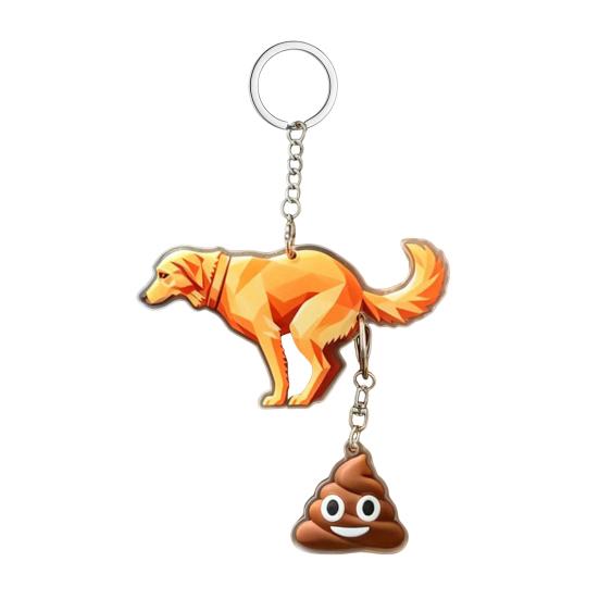 Keychain Pendant Dog Poop Shape Acrylic Key Chain with Metal Ring Lightweight Backpacks Bags Dog
Keychain Pendant Dog Poop Shape Acrylic Key Chain with Metal Ring Lightweight Backpacks Bags Dog