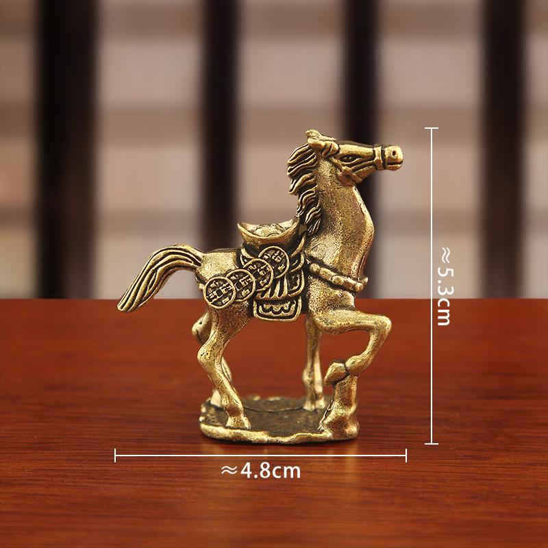 Retro Brass Horse Figurines Chinese New Year Zodiac Horse Ornament Feng Shui Lucky Statue Home Office Desktop Decoration Crafts
Retro Brass Horse Figurines Chinese New Year Zodiac Horse Ornament Feng Shui Lucky Statue Home Office Desktop Decoration Crafts