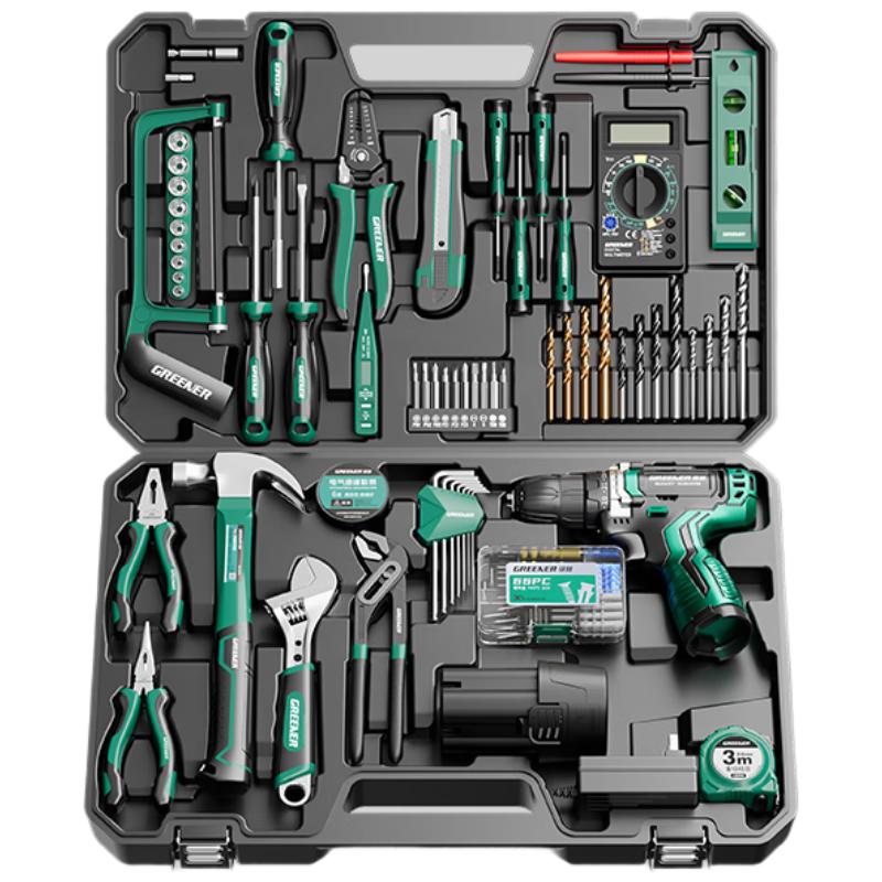 Green Forest 34-Piece Cordless Lithium Electric Drill & Tool Kit CN plug (adapter included)
Green Forest 34-Piece Cordless Lithium Electric Drill & Tool Kit CN plug (adapter included)