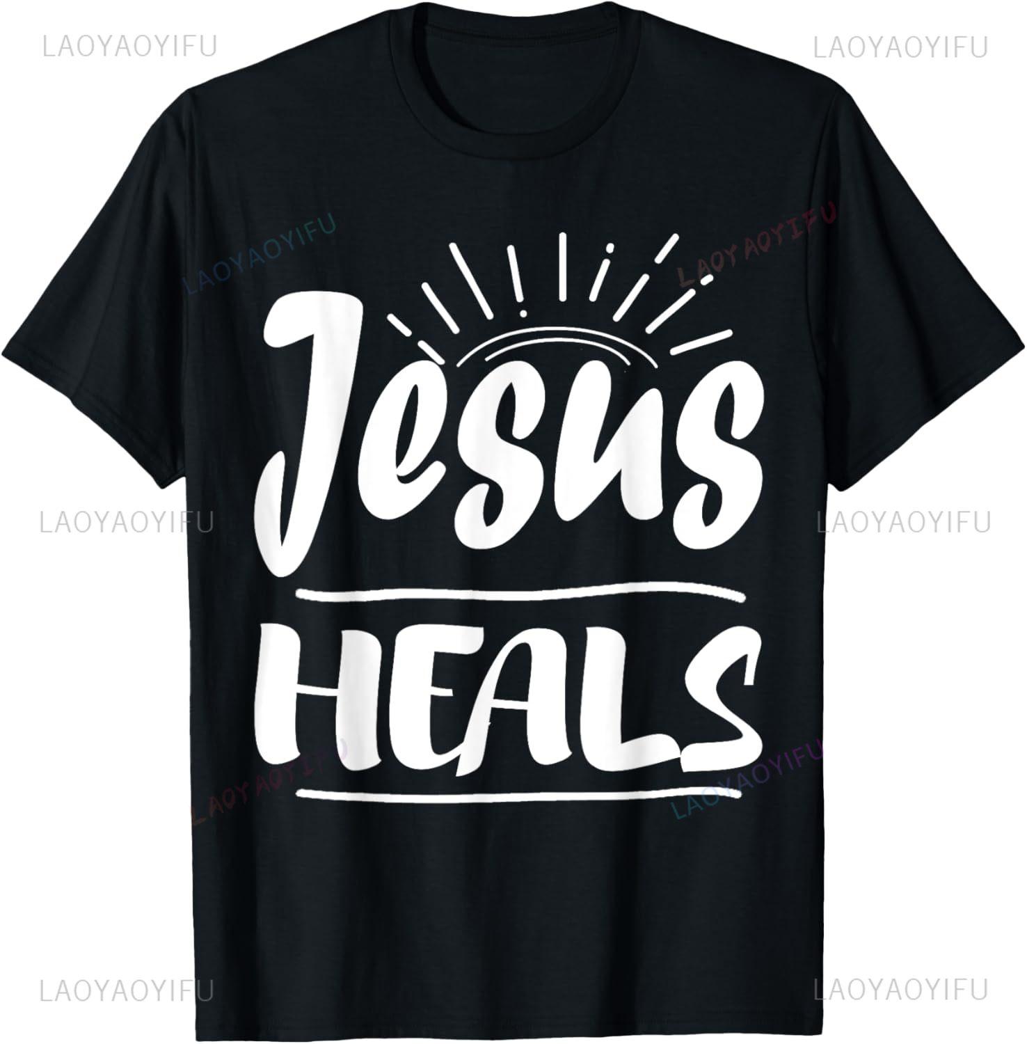 Jesus Heals Shirt for Christians Religion T-Shirt Vintage T Shirt Y2k Short Sleeve Unisex Summer Streetwear Tops Ropa Hombre 4XL
Jesus Heals Shirt for Christians Religion T-Shirt Vintage T Shirt Y2k Short Sleeve Unisex Summer Streetwear Tops Ropa Hombre 4XL