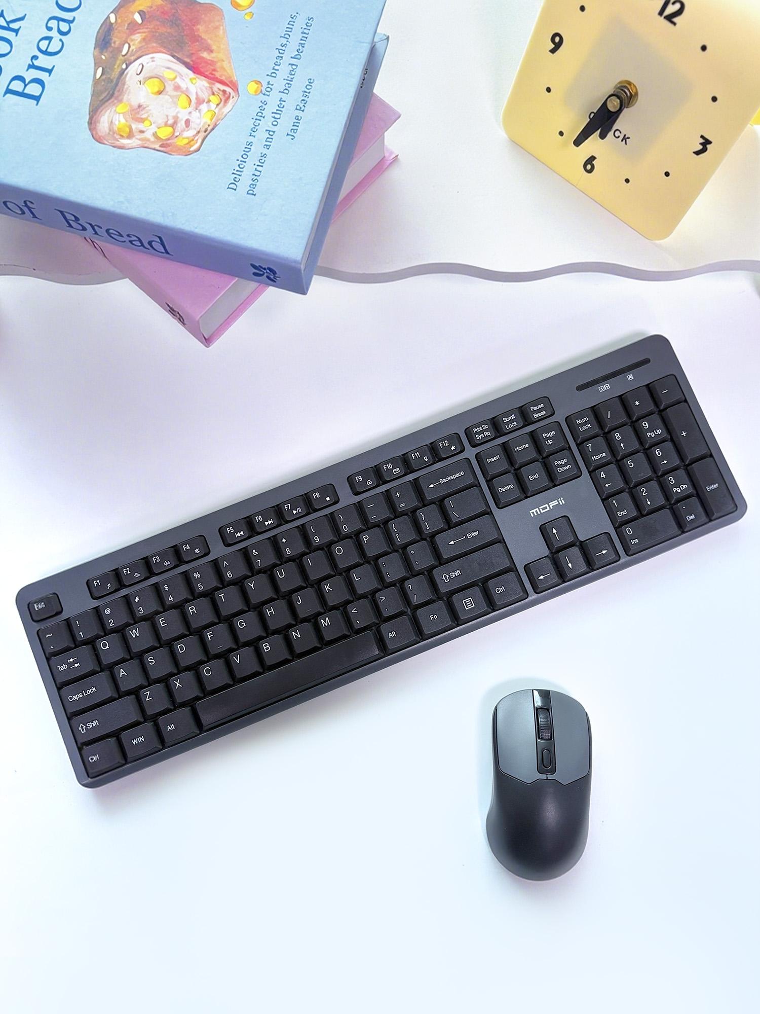 Бесшумная беспроводная клавиатура на 104 клавиши для офиса и ноутбука - Совместима с Windows/macOS/Chrome OS чёрный
Бесшумная беспроводная клавиатура на 104 клавиши для офиса и ноутбука - Совместима с Windows/macOS/Chrome OS чёрный