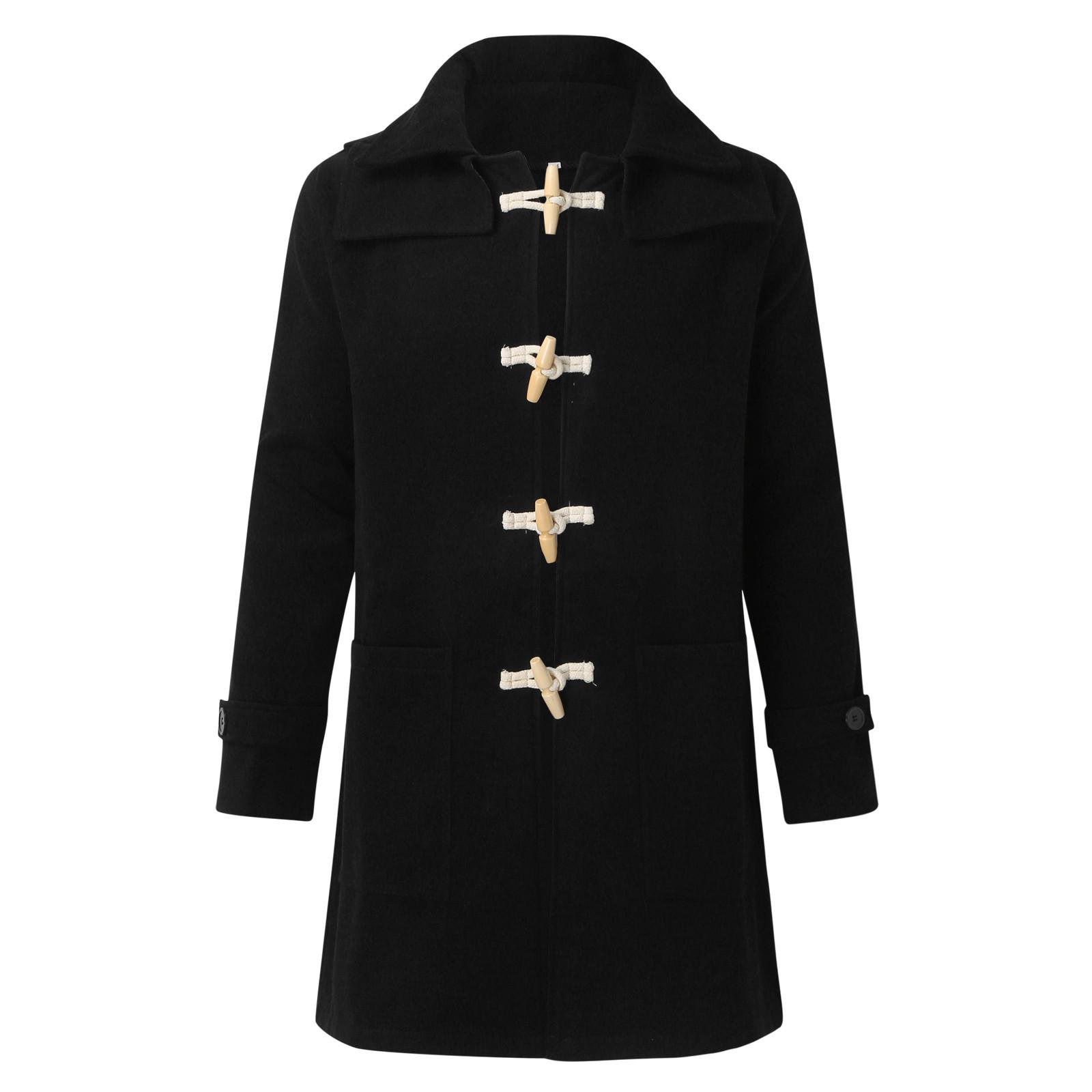 Men s Winter Lapel Thickened Ox Horn Button Coat Outdoor Warm Tweed Coat XS чёрный
Men s Winter Lapel Thickened Ox Horn Button Coat Outdoor Warm Tweed Coat XS чёрный