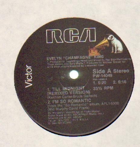 12inch Record EVELYN KING - Till Midnight / I m So Romantic PW14049 RCA 1984 US Dance & Electronica Used
12inch Record EVELYN KING - Till Midnight / I m So Romantic PW14049 RCA 1984 US Dance & Electronica Used