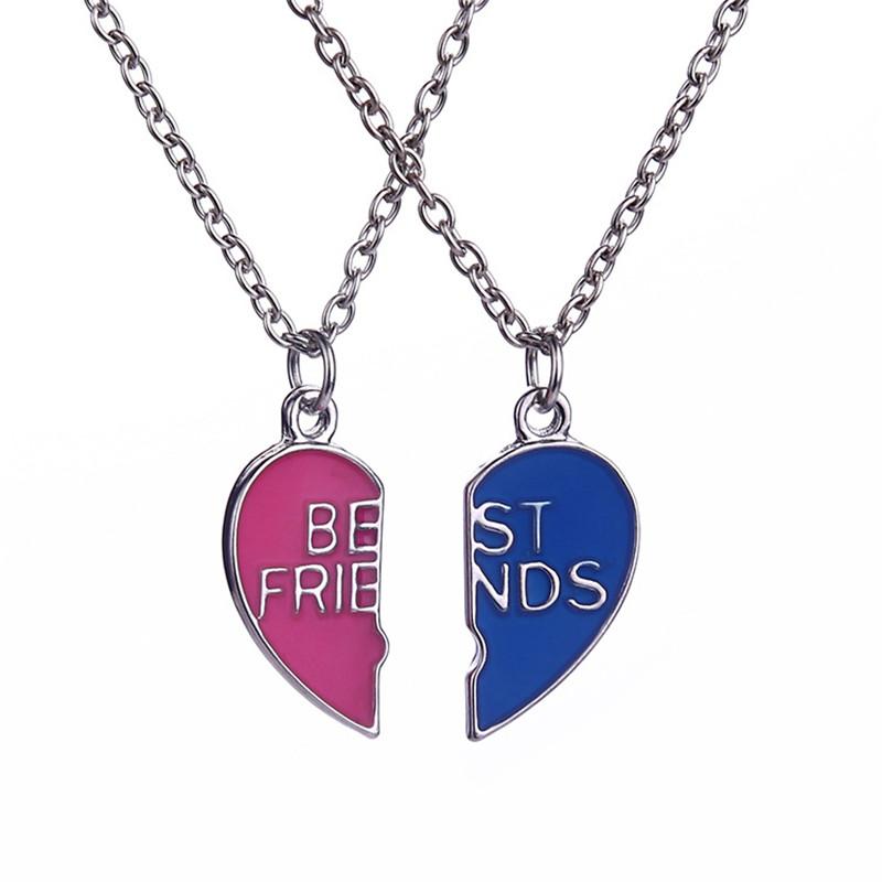 2 Pcs/Set BFF Blue and Pink Broken Heart Puzzle Best Friends Necklaces Trendy Friendship Jewelry For Girls Xmas Gift разноцветный
2 Pcs/Set BFF Blue and Pink Broken Heart Puzzle Best Friends Necklaces Trendy Friendship Jewelry For Girls Xmas Gift разноцветный